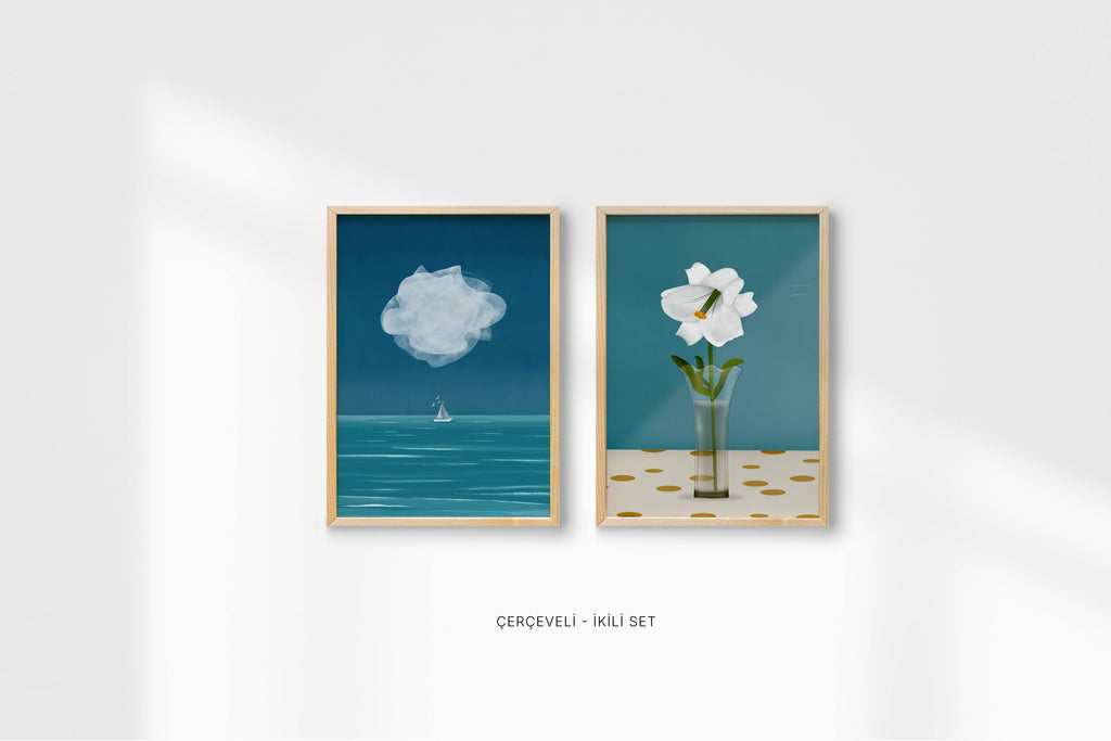 Azure ⎮ Çerçeveli Poster Seti
