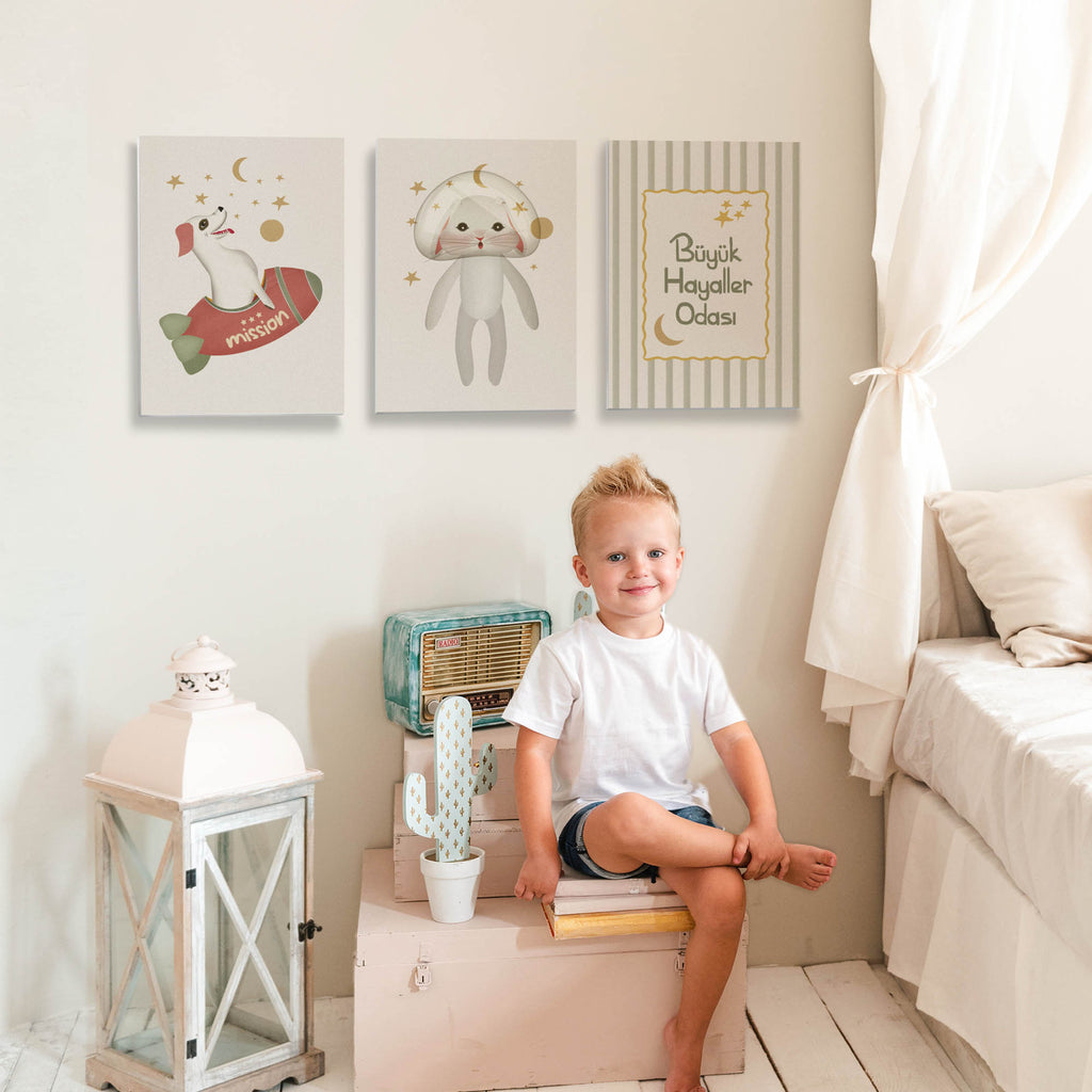 Uzaya Yolculuk - Çocuk Odası Duvar Seti