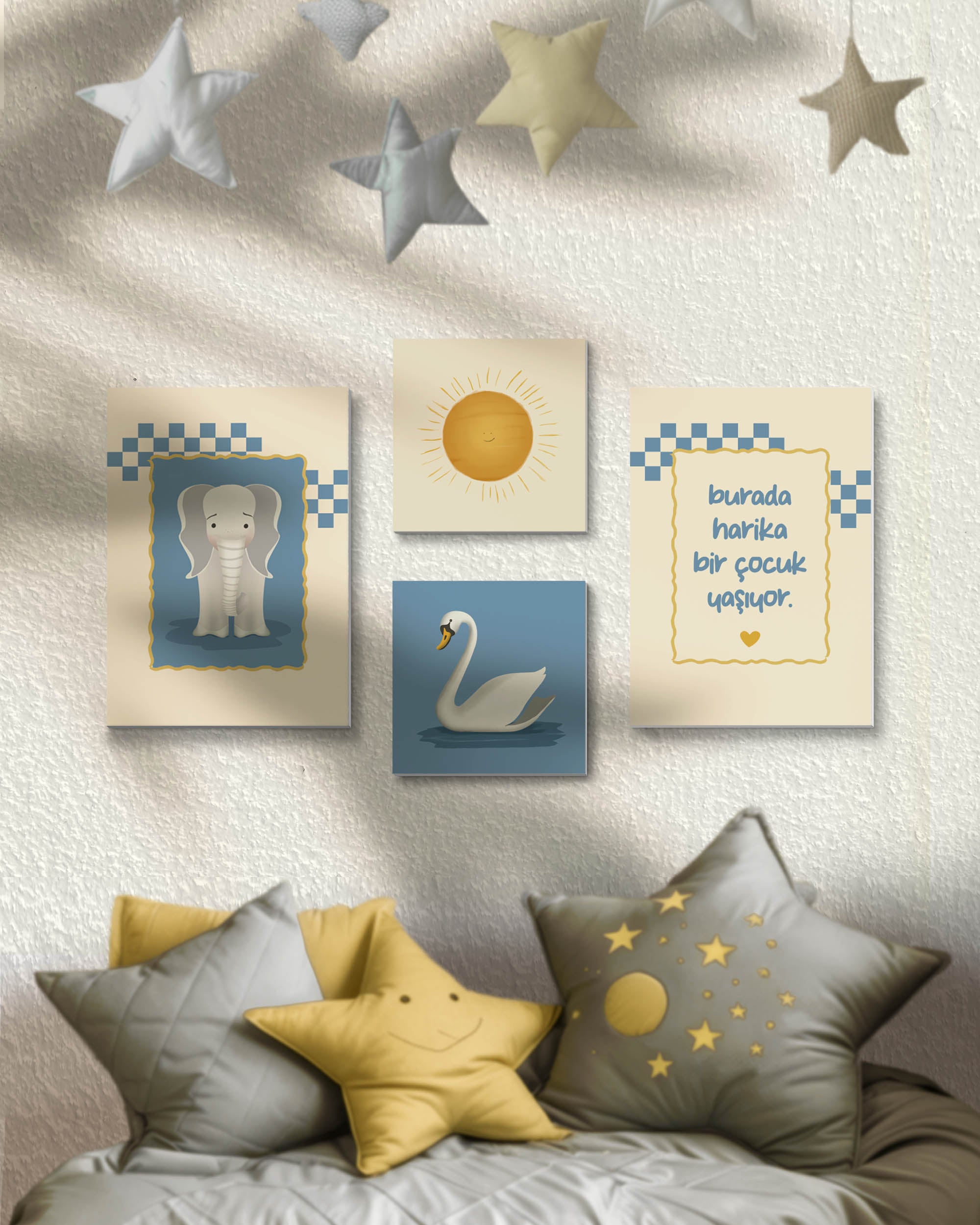 Güneşli Günler - Çocuk Odası Duvar Seti