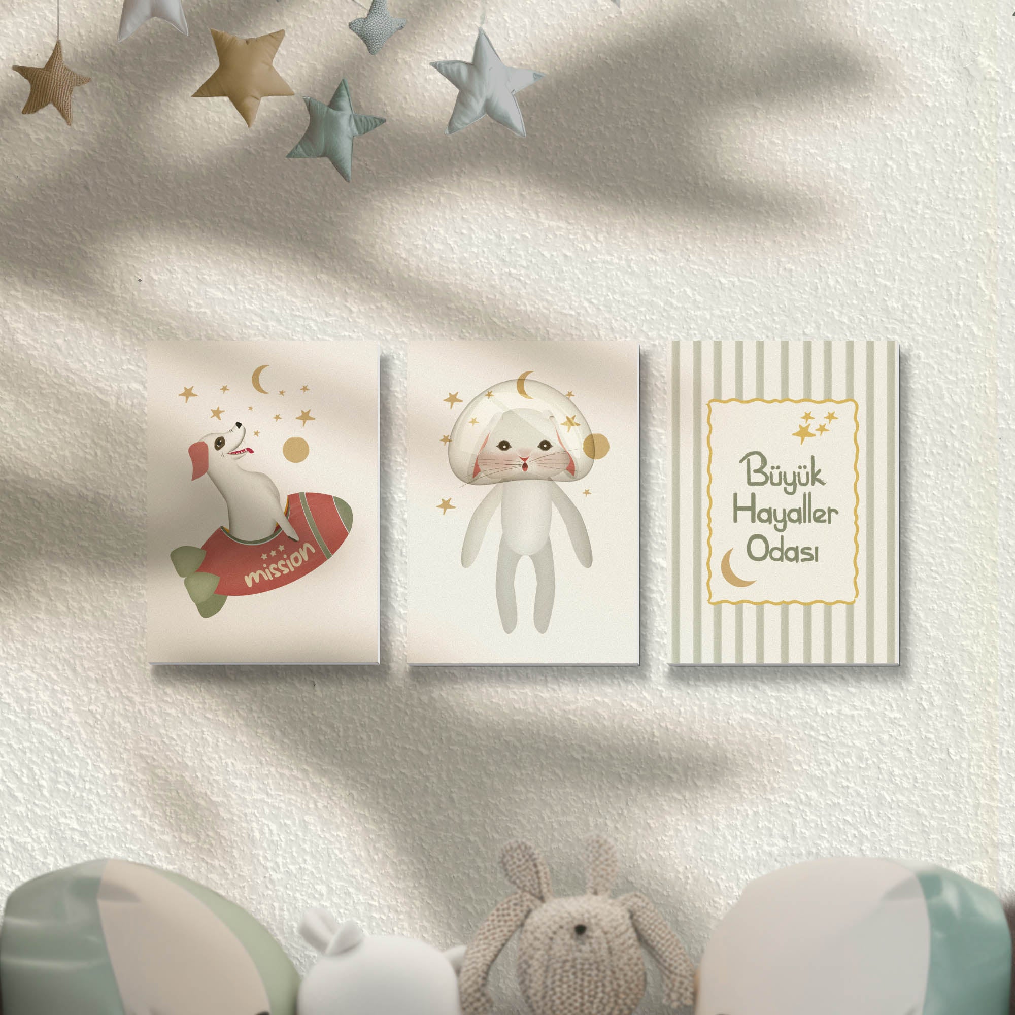 Uzaya Yolculuk - Çocuk Odası Duvar Seti